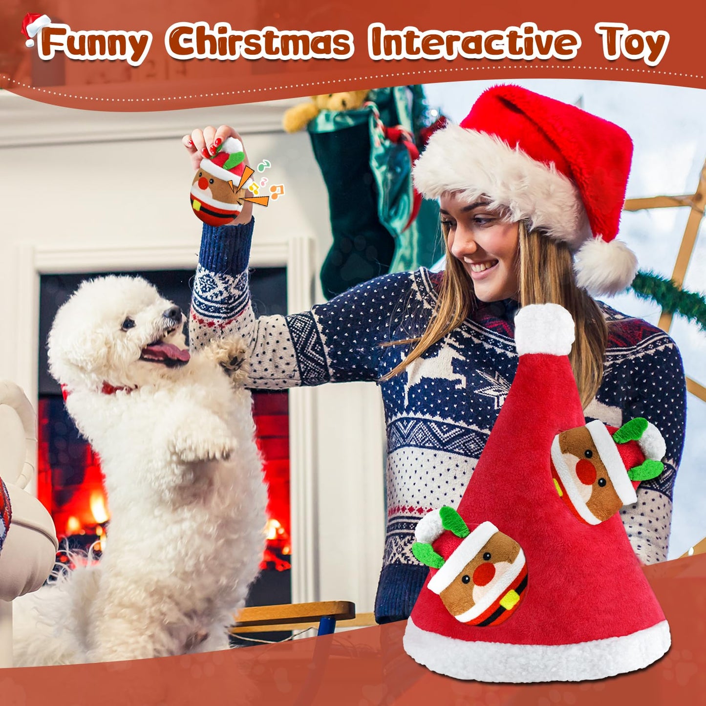 Squeaky Dog Toys for Large Dogs: Plush Dog Toys with Soft Fabric - Pet Toys for Small, Medium, and Large Dogs - Puppy Toys to Keep Them Busy