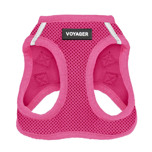 Best Pet Supplies Voyager Step-in Air Dog Harness - All Weather Mesh Step in Vest Harness for Small and Medium Dogs by - Harness (Fuchsia), Medium